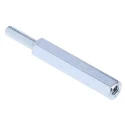 RS PRO M3 Hexagonal Zinc Plated Steel Standoff 25 mm Body Length 10 mm Stud Length 806-6629