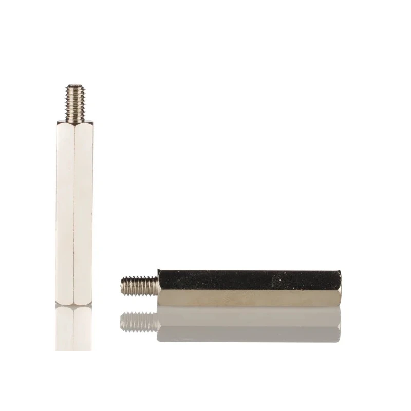 RS PRO Steel Nickel Plated Hexagonal Male/Female Threaded Standoff M6 Stud Length 10 mm Body Length 50 mm 806-6689