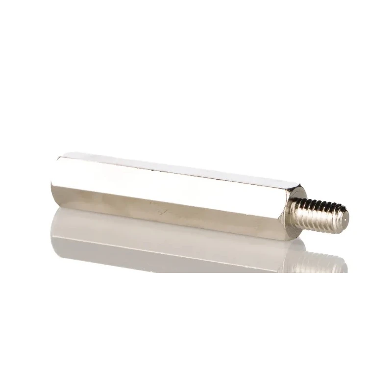 RS PRO Steel Nickel Plated Hexagonal Male/Female Threaded Standoff M6 Stud Length 10 mm Body Length 50 mm 806-6689