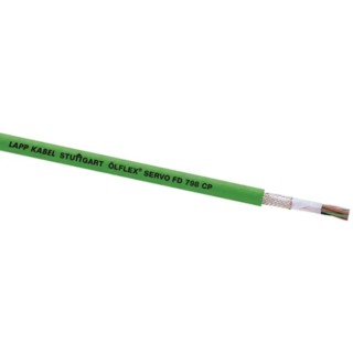 Lapp ÖLFLEX SERVO FD Control Cable, 12 Cores 0.14mm² (0.5 mm²), 26 AWG, Screened Stranded, Green Polypropylene 0036917