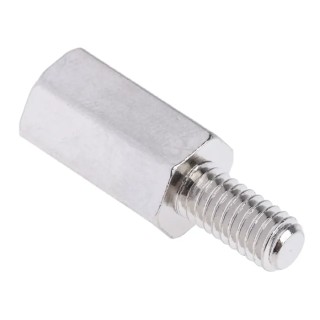 RS PRO Nickel Plated Brass Hexagonal M4 Male/Female Standoff, 12 mm Body, 8 mm Stud 806-6718