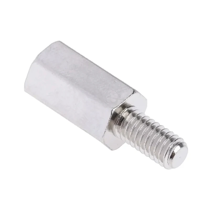 RS PRO Nickel Plated Brass Hexagonal M4 Male/Female Standoff, 12 mm Body, 8 mm Stud 806-6718