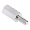 RS PRO Nickel Plated Brass Hexagonal M4 Male/Female Standoff, 12 mm Body, 8 mm Stud 806-6718