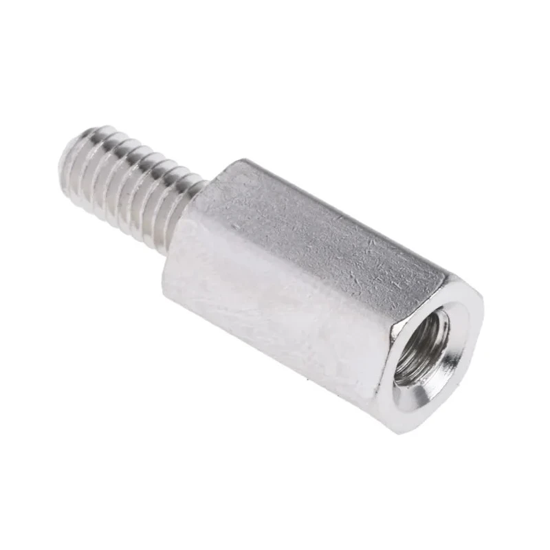 RS PRO Nickel Plated Brass Hexagonal M4 Male/Female Standoff, 12 mm Body, 8 mm Stud 806-6718