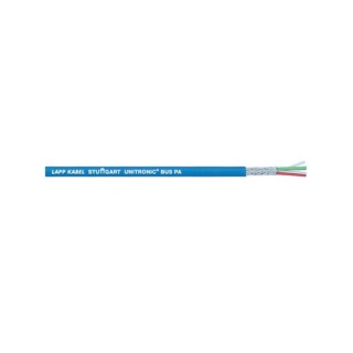 Lapp UNITRONIC BUS PA FC Data Cable, 2 Cores 1 mm² CSA 17 AWG, Screened, 50 m Length, Blue Black Polyethylene Foam 2170334