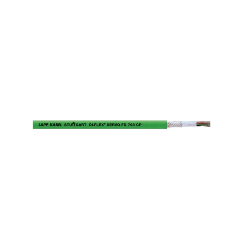 Lapp ÖLFLEX SERVO FD Screened Stranded Control Cable, 12 Cores 0.22mm² 24 AWG, Green Polyurethane Sheath, 50 m 0036926