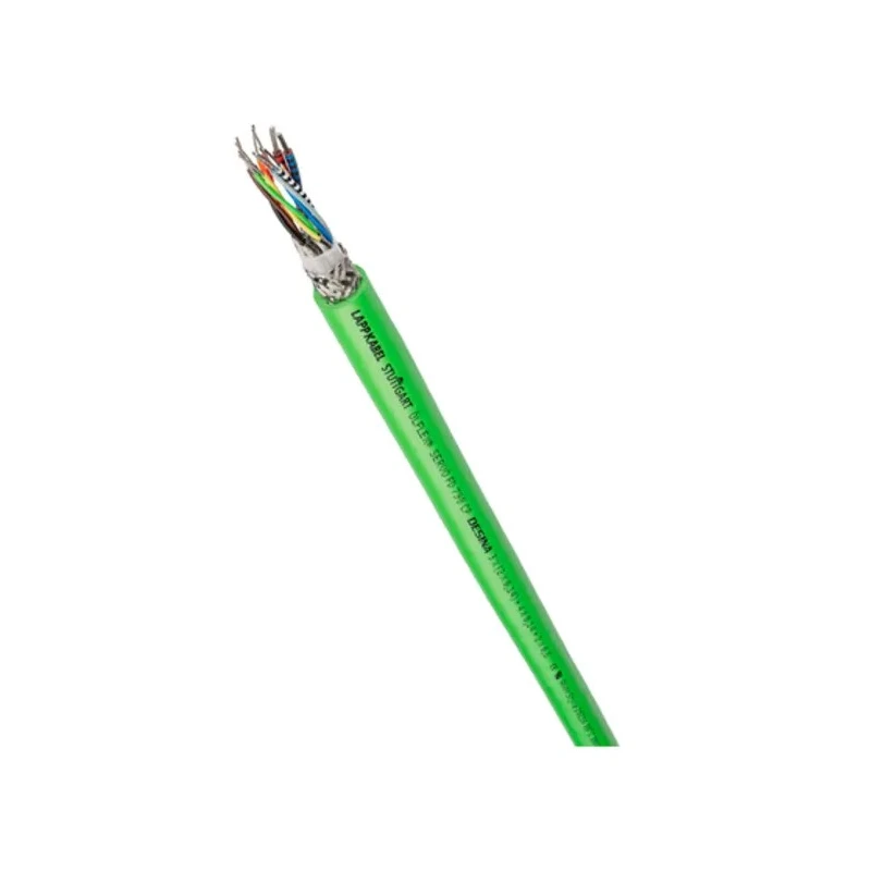Lapp ÖLFLEX SERVO FD Screened Stranded Control Cable, 12 Cores 0.22mm² 24 AWG, Green Polyurethane Sheath, 50 m 0036926