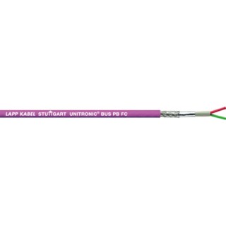 Lapp UNITRONIC BUS PB FC Data Cable, 2 Cores, 0.64 mm² CSA 19 AWG, Screened, 250 V, 50 m Length, Violet Polyethylene 2170820