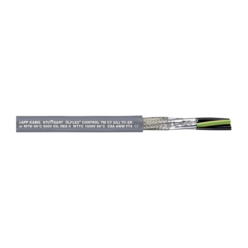 Lapp OLFLEX CONTROL TM Control Cable 4 Cores 16 AWG 50m Screened Stranded Grey Polyvinyl Chloride Sheath 281604CY