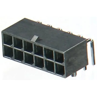 Molex Mega-Fit Series Right Angle Through Hole PCB Header, 10 Contacts, 5.7 mm Pitch, 2 Row, Shrouded 172064-0010