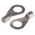 RS PRO Uninsulated Ring Terminal 8.4 mm Stud Size 12 AWG to 10 AWG Wire Size Grey 809-2268