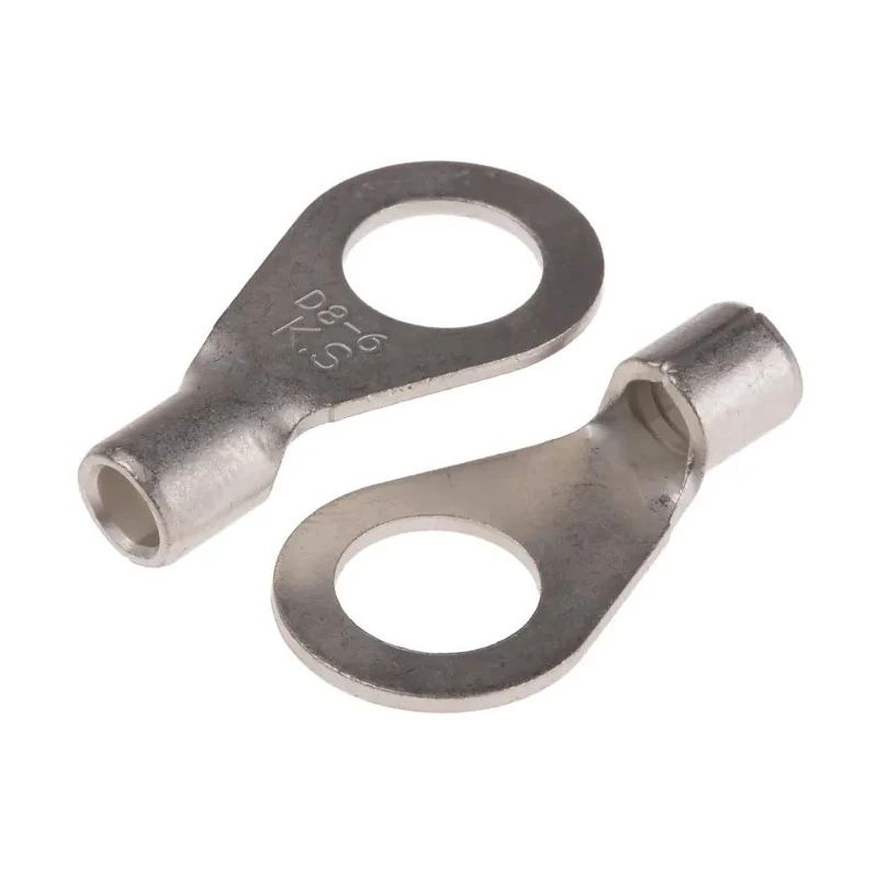 RS PRO Uninsulated Ring Terminal 8.4 mm Stud Size 12 AWG to 10 AWG Wire Size Grey 809-2268