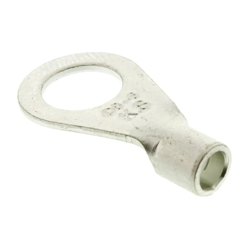 RS PRO Uninsulated Ring Terminal 8.4 mm Stud Size 12 AWG to 10 AWG Wire Size Grey 809-2268