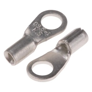 RS PRO Uninsulated Ring Terminal 6 mm Stud Size 22 AWG to 16 AWG Wire Grey 809-2224