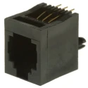 MH Connectors MH Modular Series RJ12 Connector Female Through Hole UTP Shield Straight 1 Port 6 Way 