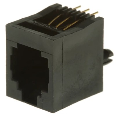 MH Connectors MH Modular Series RJ12 Connector Female Through Hole UTP Shield Straight 1 Port 6 Way 