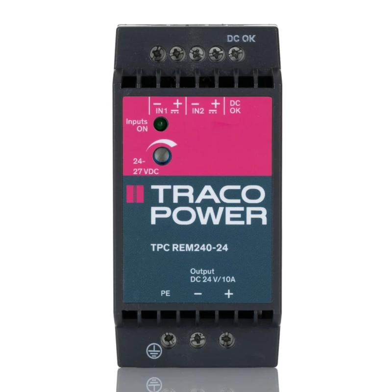 TRACOPOWER Redundancy Module for Use with TPC Series Power Supplies, 120W Power Rating, 24-27V DC Output TPC-REM240-24