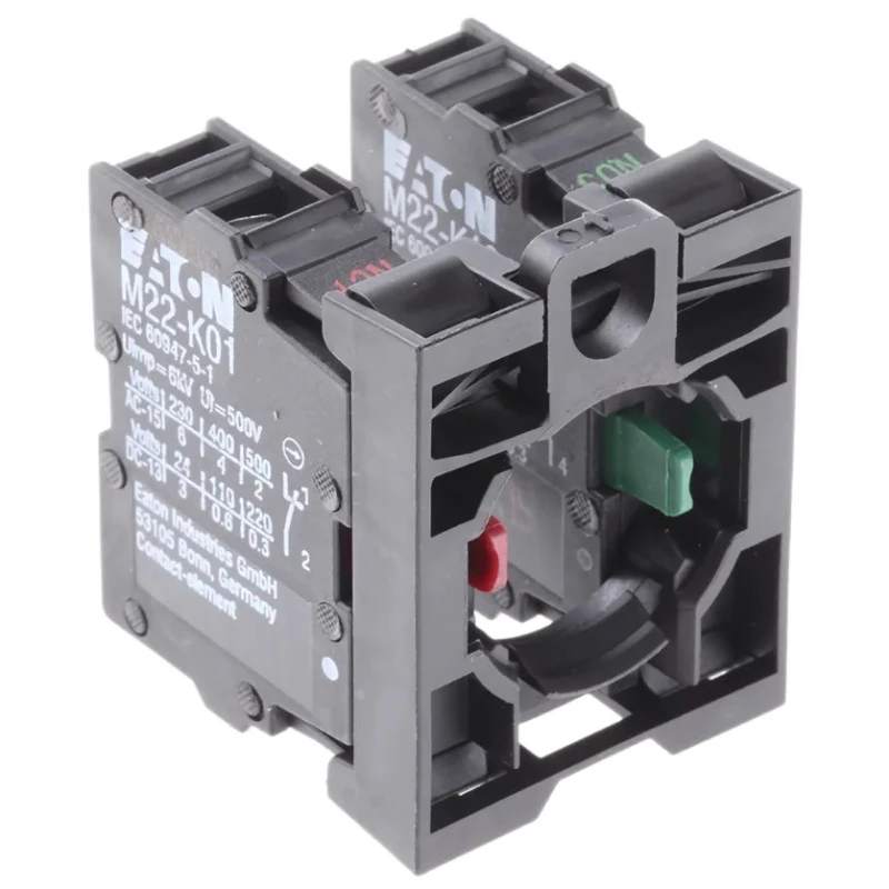 Eaton RMQ Titan M22 Series Contact Block 500V 4A Screw Terminal 1 NO 1 NC 216505 M22-AK11