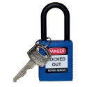 Brady Blue Nylon Padlock with 6.35 mm Shackle Diameter and 38.1 mm Shackle Length 813593