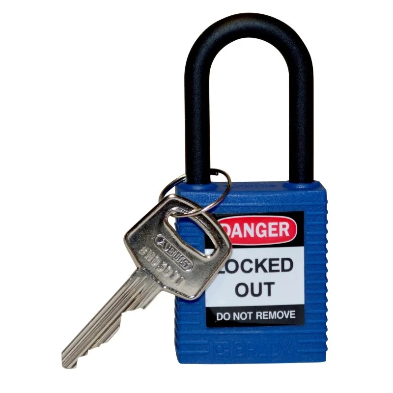 Brady Blue Nylon Padlock with 6.35 mm Shackle Diameter and 38.1 mm Shackle Length 813593
