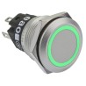 EAO Illuminated Push Button Switch 19 mm Cutout Momentary SPDT Green LED IP65 IP67 240V 3A 82-5551.1136