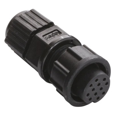 Amphenol Industrial Circular Connector, 12 Contacts, Panel Mount, Socket, Female, IP67, Nylon Housing BU-12BFFA-LL7001