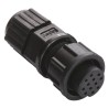 Amphenol Industrial Circular Connector, 12 Contacts, Panel Mount, Socket, Female, IP67, Nylon Housing BU-12BFFA-LL7001
