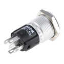 EAO Illuminated Push Button Switch, Momentary, Panel Mount, 16 mm Cutout, SPDT, Blue LED, IP65 IP67, 240V, 3A, 82-4551.1124