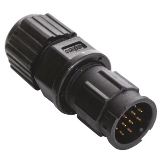 Amphenol Industrial Circular Connector 12 Contacts Panel Mount Plug Male IP67 Nylon Housing Bu-12BMMA-LL7001