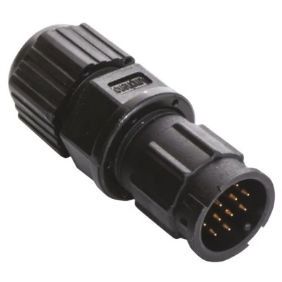 Amphenol Industrial Circular Connector 12 Contacts Panel Mount Plug Male IP67 Nylon Housing Bu-12BMMA-LL7001