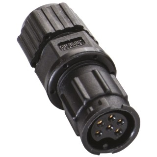 Amphenol Industrial Circular Connector 6 Contacts Panel Mount Socket Female IP67 500V Ceres Series BD-06BMFA-LL7001