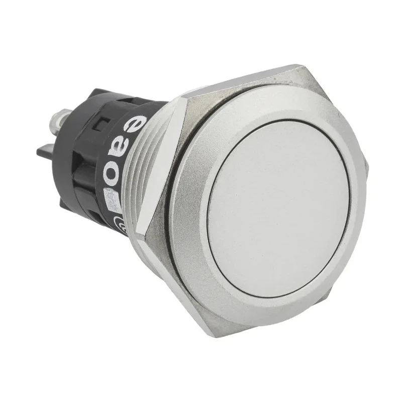 EAO 82 Series Push Button Switch Momentary Panel Mount 22.3 mm Cutout SPDT IP65 IP67 240 V 250 V AC 82-6552.1000