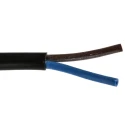 RS PRO 2 Core Power Cable Black 0.75mm² 70°C 100m PVC Jacket 300V 811-4356