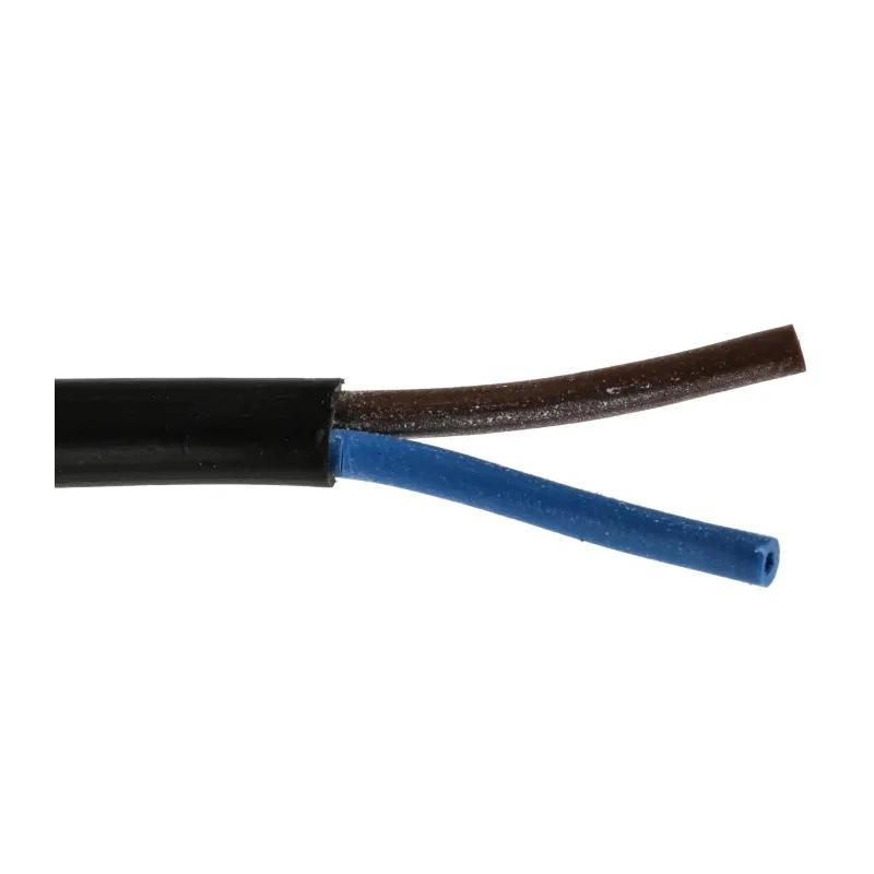 RS PRO 2 Core Power Cable Black 0.75mm² 70°C 100m PVC Jacket 300V 811-4356