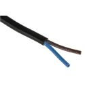 RS PRO 2 Core Power Cable Black 0.75mm² 70°C 100m PVC Jacket 300V 811-4356