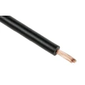 RS PRO Black 1 mm² Hook Up Wire, 18 AWG, 32/0.2 mm Core Strands, 25 m Length, Polyvinyl Chloride Jacket 811-4416