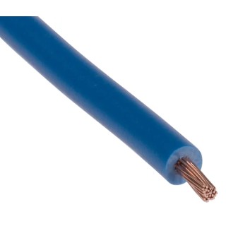 RS PRO Blue 1 mm² Hook Up Wire, 18 AWG, 32/0.2 mm Core Strands, 100 m Length, Polyvinyl Chloride Insulated 811-4481