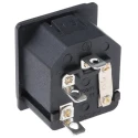 RS PRO C14 Straight Snap-in IEC Connector 250V 10A Male Fuse Size 5 x 20 mm 811-7204