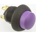 Otto P9 Series Push Button Switch Momentary Panel Cutout 0.5 x 0.5 in SPDT Violet LED IP68S 28 V dc 115 V ac P9-613127W