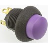 Otto P9 Series Push Button Switch Momentary Panel Cutout 0.5 x 0.5 in SPDT Violet LED IP68S 28 V dc 115 V ac P9-613127W