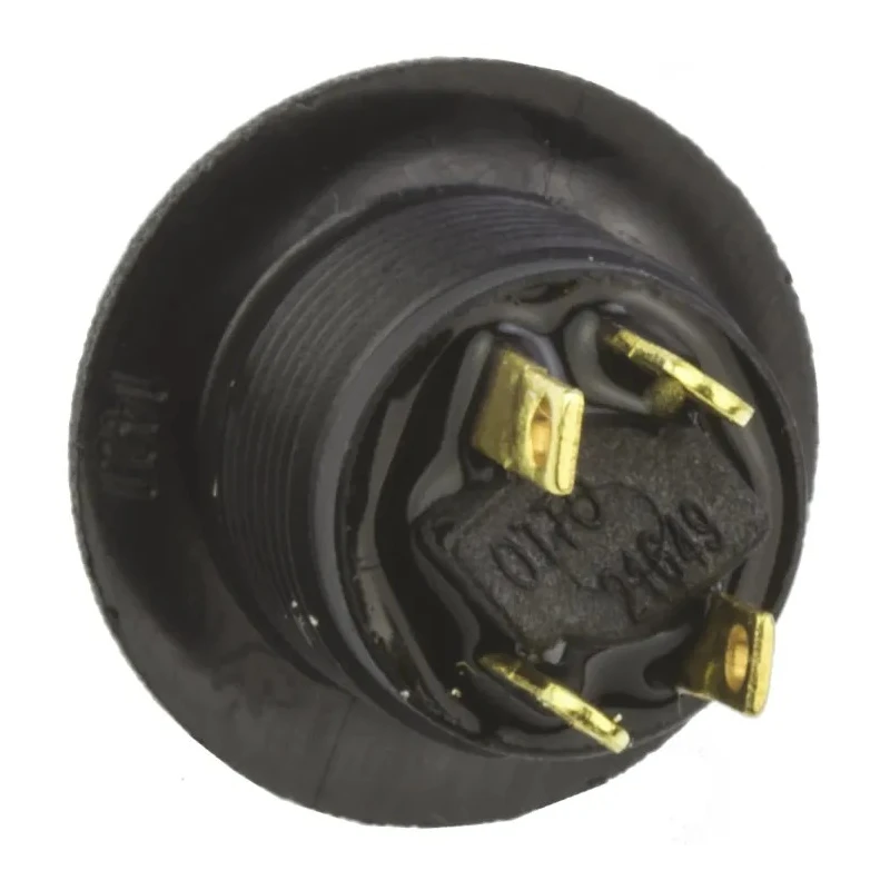Otto P9 Series Push Button Switch Momentary Panel Cutout 0.5 x 0.5 in SPDT Violet LED IP68S 28 V dc 115 V ac P9-613127W