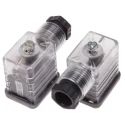RS PRO 2P+E DIN 43650 B Solenoid Valve Connector Female Indicator Light, 250V dc 10A Current 811-8207