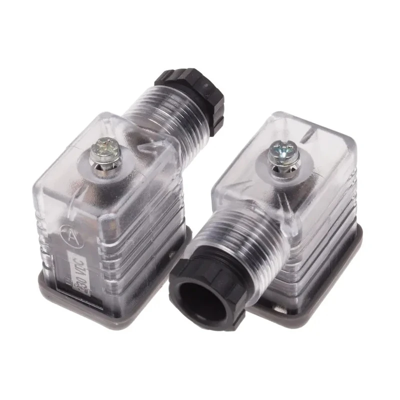 RS PRO 2P+E DIN 43650 B Solenoid Valve Connector Female Indicator Light, 250V dc 10A Current 811-8207