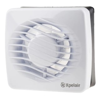 Xpelair DX Rectangular Wall Extractor Fan 230V AC 12W 76 m³/h Airflow 35 dBA Noise Level Duct Size 100 mm 90839AW
