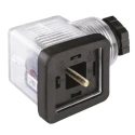 RS PRO 3P+E DIN 43650 A Solenoid Valve Connector Female Indicator Light, 110V Voltage 811-8187