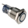 RS PRO Illuminated Push Button Switch Momentary Panel Mount 16 mm Cutout SPDT Blue LED IP65 IP67 250 V AC 811-8446