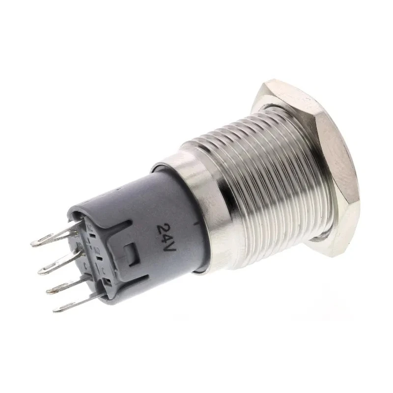 RS PRO Illuminated Momentary Push Button Switch, Panel Mount, 16 mm Cutout, SPDT, Yellow LED, IP65/IP67, 250 V AC 811-8465