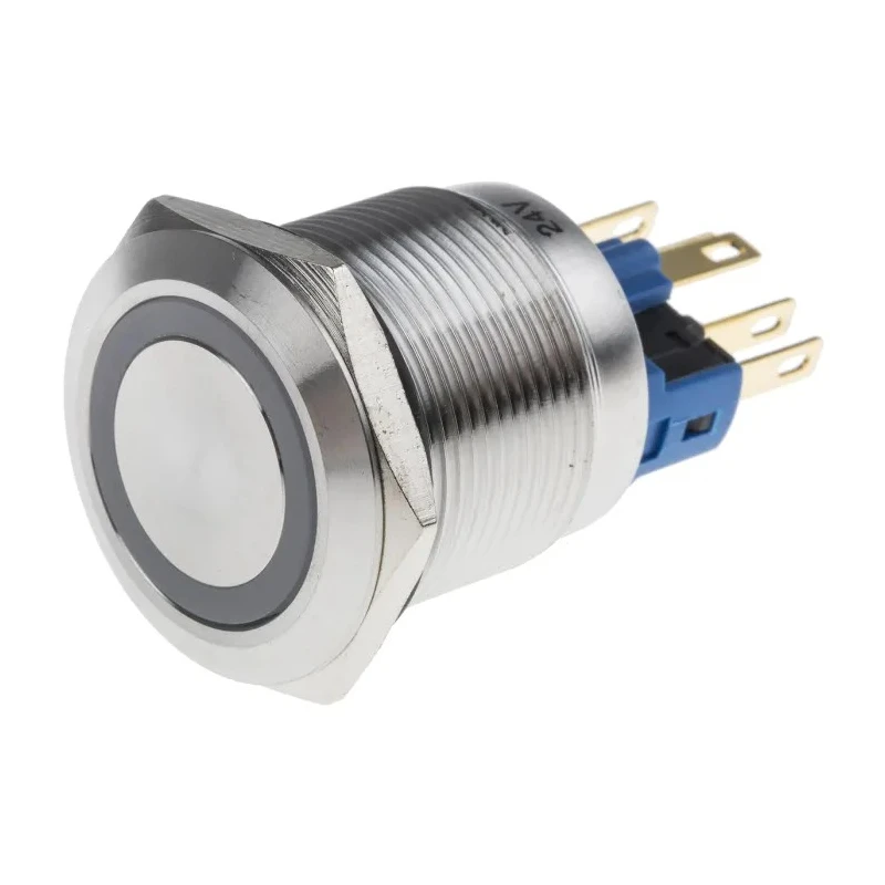 RS PRO Illuminated Push Button Switch, Latching, Panel Mount, 22 mm Cutout, SPDT, White LED, IP65 IP67, 250 V AC 811-8525