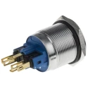 RS PRO Illuminated Push Button Switch, Latching, Panel Mount, 22 mm Cutout, SPDT, White LED, IP65 IP67, 250 V AC 811-8525