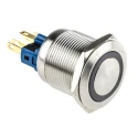 RS PRO Illuminated Push Button Switch, Latching, Panel Mount, 22 mm Cutout, SPDT, Green LED, IP65, IP67, 250 V ac 811-8503